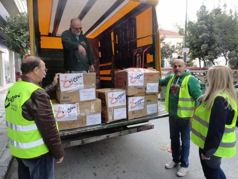 ΘΕΣΣΑΛΟΙ ΤΗΣ ΓΕΡΜΑΝΙΑΣ ΠΡΟΣΕΦΕΡΑΝ ΥΓΕΙΟΝΟΜΙΚΟ ΥΛΙΚΟ ΣΕ ΦΟΡΕΙΣ ΤΗΣ ΛΑΡΙΣΑΣ