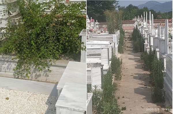 ΑΠΑΡΑΔΕΚΤΗ Η ΚΑΤΑΣΤΑΣΗ ΣΤΟ ΝΕΚΡΟΤΑΦΕΙΟ ΤΟΥ ΑΜΠΕΛΩΝΑ