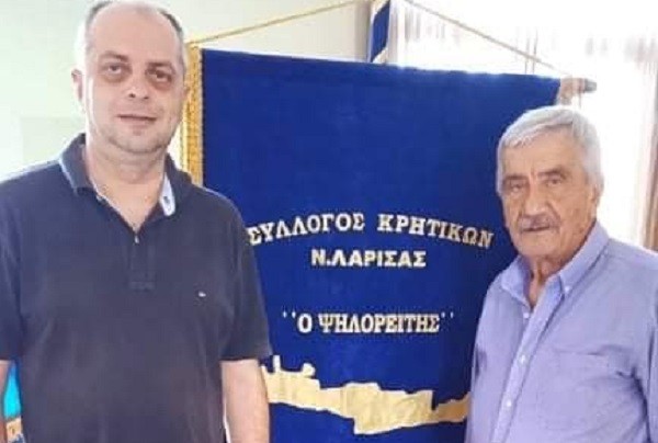 ΜΕ ΤΟΝ ΣΥΛΛΟΓΟ ΚΡΗΤΩΝ Ν. ΛΑΡΙΣΑΣ ΣΥΝΑΝΤΗΘΗΚΕ Ο ΧΡ. ΚΑΠΕΤΑΝΟΣ