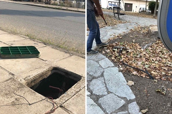 ΆΓΝΩΣΤΟΙ ΚΑΤΕΣΤΡΕΨΑΝ ΥΠΟΔΟΜΕΣ ΑΡΔΕΥΣΗΣ ΚΑΙ ΠΑΓΚΑΚΙΑ ΣΤΑ ΦΑΡΣΑΛΑ