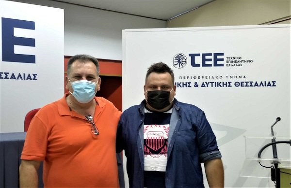 Ο ΑΣΤ. ΝΑΡΗΣ ΝΕΟΣ ΑΝΤΙΠΡΟΕΔΡΟΣ ΤΗΣ Δ.Ε. ΤΟΥ ΤΕΕ Κ&Δ ΘΕΣΣΑΛΙΑΣ ΚΑΙ Ο ΚΥΡ. ΚΑΦΑΝΕΛΗΣ ΝΕΟΣ ΓΡΑΜΜΑΤΕΑΣ ΤΗΣ ΑΝΤΙΠΡΟΣΩΠΕΙΑΣ