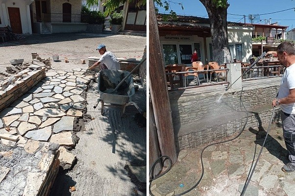 ΑΝΑΚΑΤΑΣΚΕΥΑΖΕΤΑΙ Η ΠΛΑΤΕΙΑ ΤΗΣ ΑΙΓΑΝΗΣ