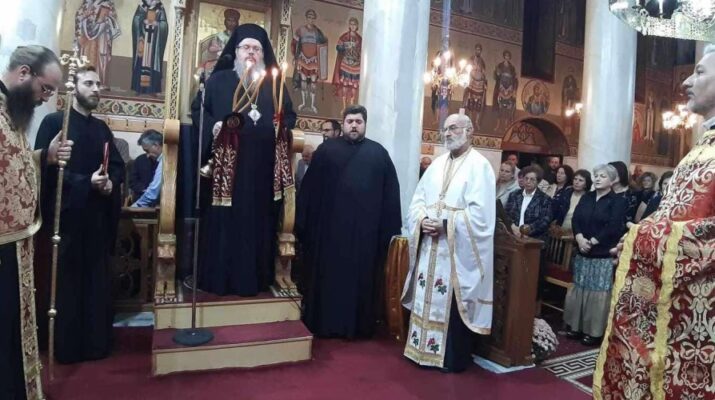 ΣΤΟΝ ΕΣΠΕΡΙΝΟ ΓΙΑ ΤΟΝ ΑΓΙΟ ΔΗΜΗΤΡΙΟ ΣΤΟΝ ΤΥΡΝΑΒΟ ΧΟΡΟΣΤΑΤΗΣΕ Ο ΜΗΤΡΟΠΟΛΙΤΗΣ κ. ΙΕΡΩΝΥΜΟΣ