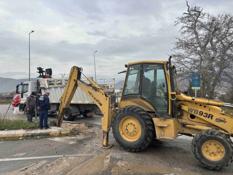 ΠΥΡΕΤΩΔΕΙΣ ΕΡΓΑΣΙΕΣ ΓΙΑ ΤΗΝ ΑΠΟΚΑΤΑΣΤΑΣΗ ΤΗΣ ΒΛΑΒΗΣ ΚΑΙ ΤΗΣ ΚΥΚΛΟΦΟΡΙΑΣ ΣΤΟ ΔΡΟΜΟ ΤΥΡΝΑΒΟΣ – ΑΜΠΕΛΩΝΑΣ