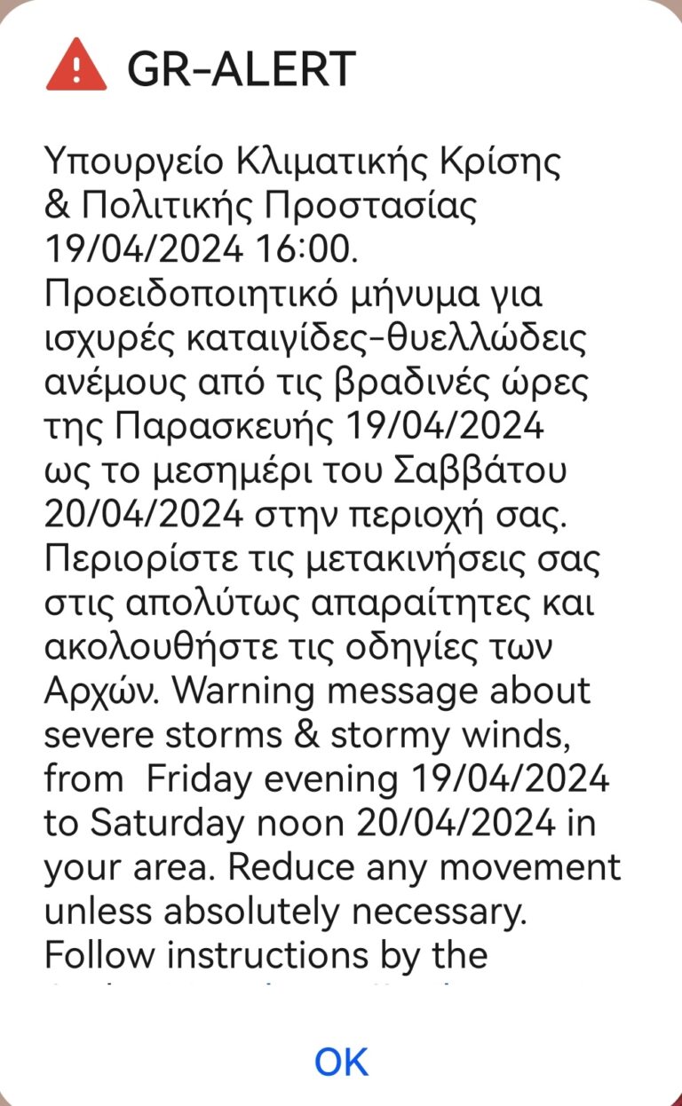 ΜΗΝΥΜΑ 112 ΣΤΗ ΘΕΣΣΑΛΙΑ