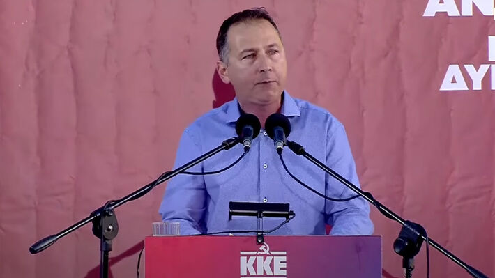 Προεκλογική συγκέντρωση του ΚΚΕ σήμερα στον Αμπελώνα