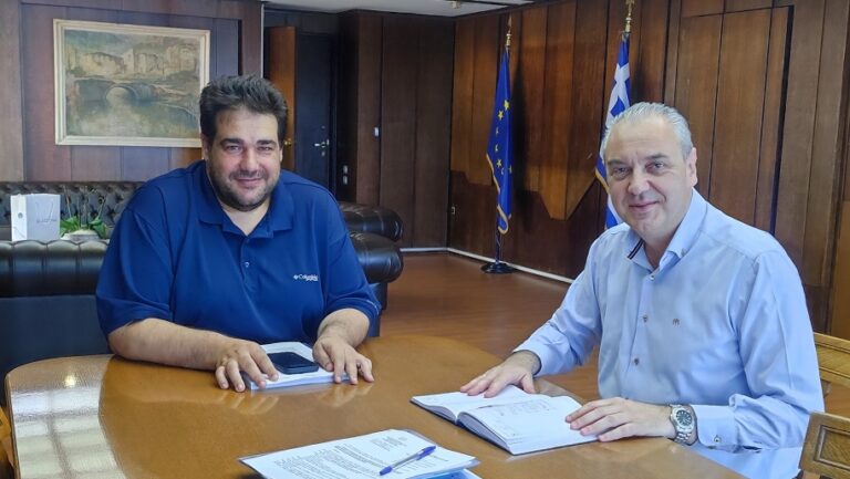 Συνάντηση με τον νέο Υπουργό Εσωτερικών Θ. Λιβάνιο είχε ο δήμαρχος Ελασσόνας