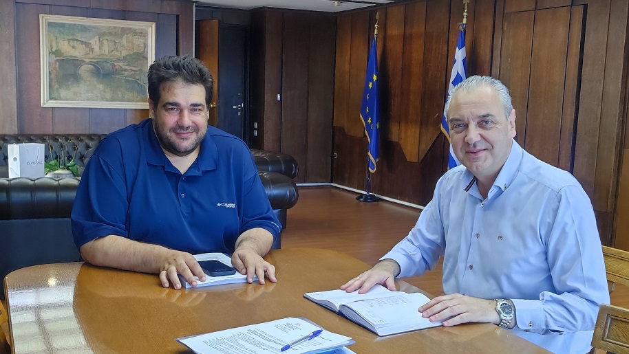 Συνάντηση με τον νέο Υπουργό Εσωτερικών Θ. Λιβάνιο είχε ο δήμαρχος Ελασσόνας