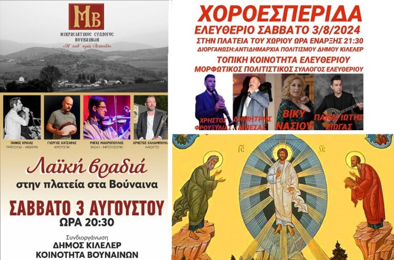 Πολιτιστικές και θρησκευτικές εκδηλώσεις στον Δήμο Κιλελέρ