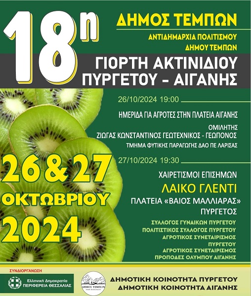 Γιορτή Ακτινιδίου σε Αιγάνη και Πυργετό
