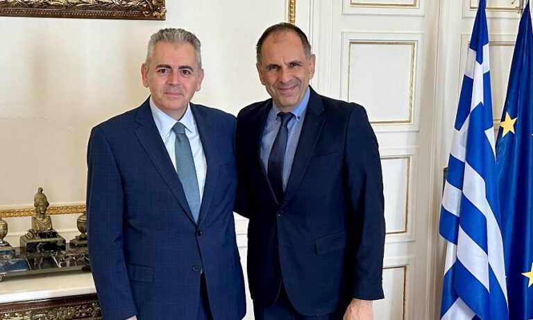 Ο Μ. Χαρακόπουλος ενημέρωσε τον Γ. Γεραπετρίτη για το έργο της ΔΣΟ, την καμπάνια για την Αγία Σοφία και τον ελληνισμό της Ίμβρου