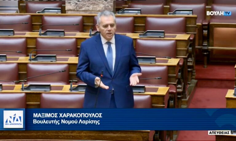 Μ. Χαρακόπουλος στη Βουλή: Γενική απώλεια αγροτικού εισοδήματος στον κάμπο