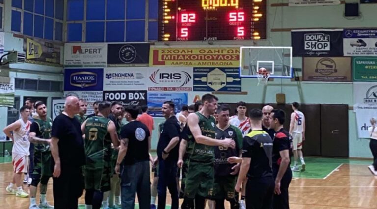 Επιβλητική νίκη με 82 – 55 του Γ.Σ. Αμπελώνα επί της Α.Ε. Τρικάλων