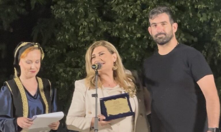 Tην Ε. Λιακούλη βράβευσε ο Πολιτιστικός Σύλλογος Πλατυκάμπου