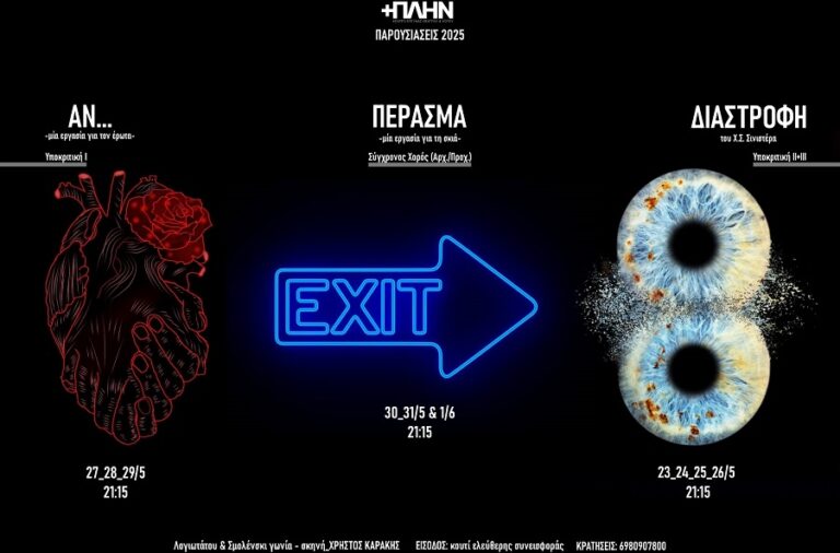 Παρουσιάσεις 2025 στο Κέντρο Έρευνας Θεάτρου & Χορού +ΠΛΗΝ