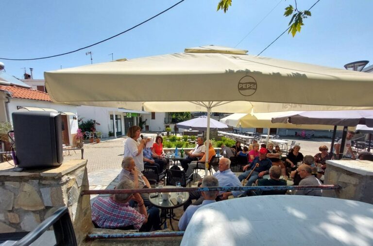 Ομιλία της Λαϊκής Συσπείρωσης Τεμπών στην Αιγάνη