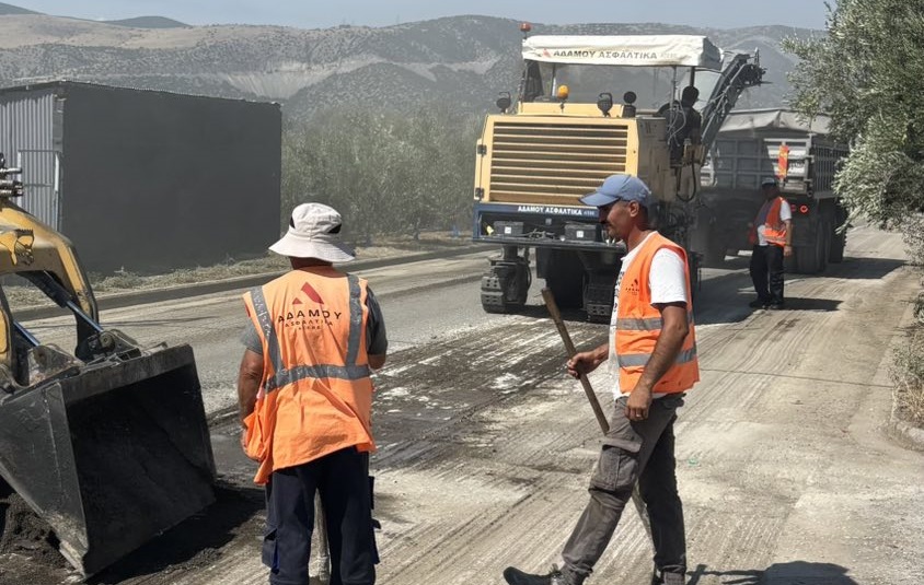 Ασφαλτόστρωση σε κομβικό δρόμο στο Αργυροπούλι Τυρνάβου