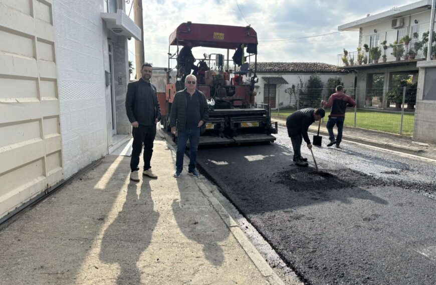 Ξεκίνησαν ασφαλτοστρώσεις 4 χλμ. σε δρόμους του Αμπελώνα