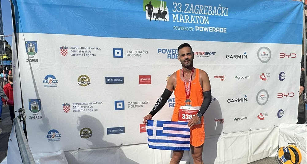 Ο Τυρναβίτης δρομέας Ιωάννης Ταμπόσης στον Μαραθώνιο του Ζάγκρεμπ
