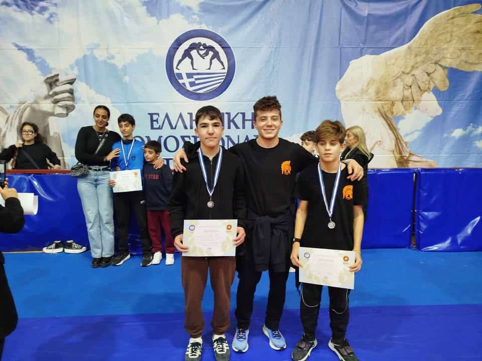 Μετάλλια για αθλητές του Αχιλλέα Τυρνάβου στο πανελλήνιο πρωτάθλημα Ελευθέρας Πάλης U11 και U13