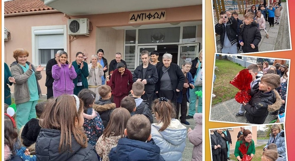 Κάλαντα Χριστουγέννων στο Οικοτροφείο «Αντιφών» από το 6ο Νηπιαγωγείο Τυρνάβου