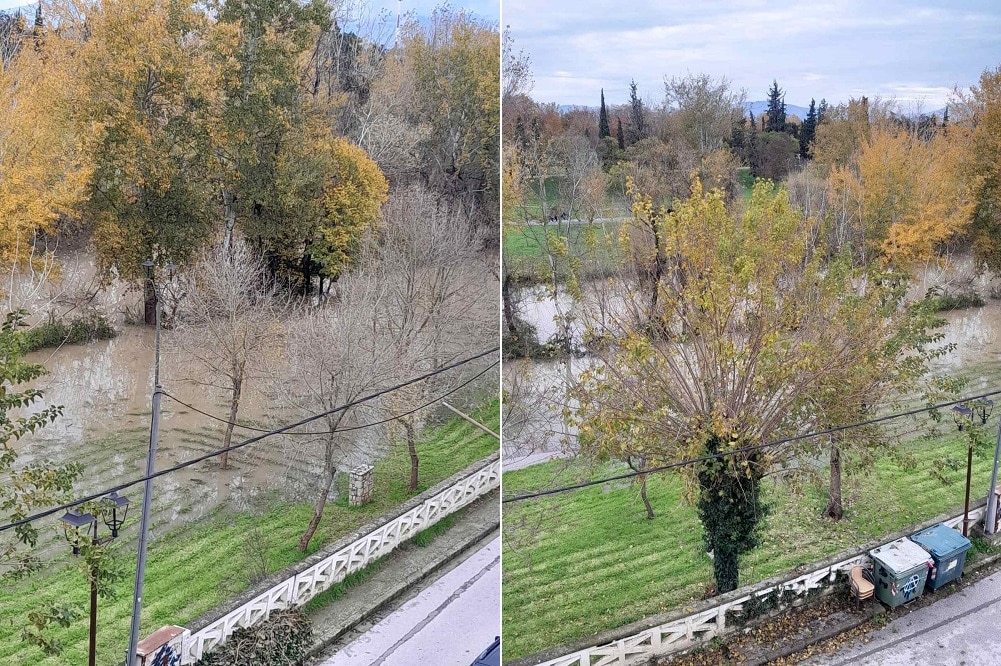 Υπερχείλισε η εσωτερική κοίτη του Πηνειού – Αποκλείστηκε η πρόσβαση στις όχθες