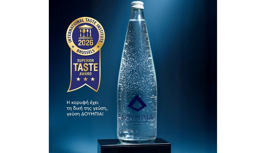 Το Ανθρακούχο Φυσικό Μεταλλικό Νερό ΔΟΥΜΠΙΑ στην κορυφή του διαγωνισμού Superior Taste Award 2026