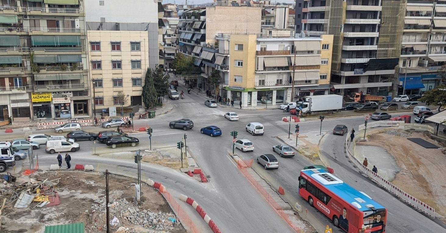 Δήμος Λαρισαίων: Νέες εργασίες για τον κυκλικό κόμβο Φαρσάλων-Ηρ.Πολυτεχνείου-Παναγούλη