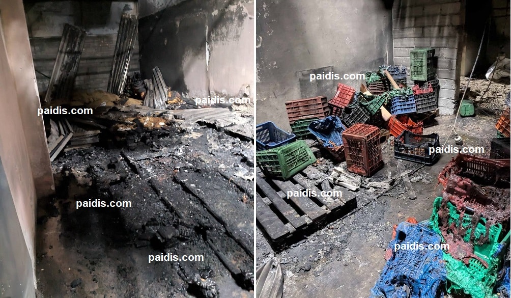 Σημαντικές ζημιές σε αποθήκη βιοτεχνίας λόγω πυρκαγιάς