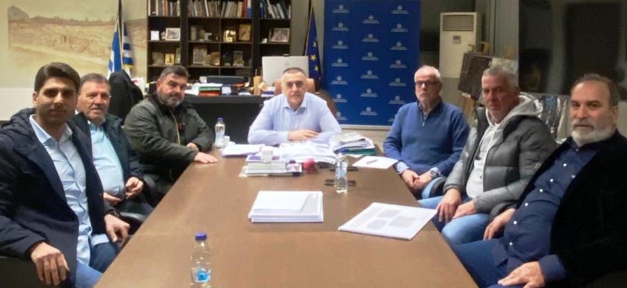 Συνάντηση του Περιφερειάρχη με τις εργοληπτικές εταιρίες αποκατάστασης των ζημιών από τα φαινόμενα Daniel-Elias