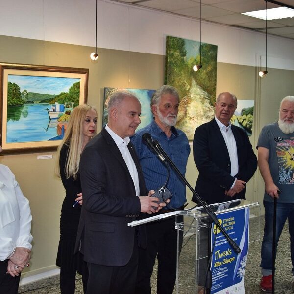 Στα εγκαίνια της έκθεσης «Πηνειός, Χθες – Σήμερα» στο Χατζηγιάννειο ο Γ. Μανώλης