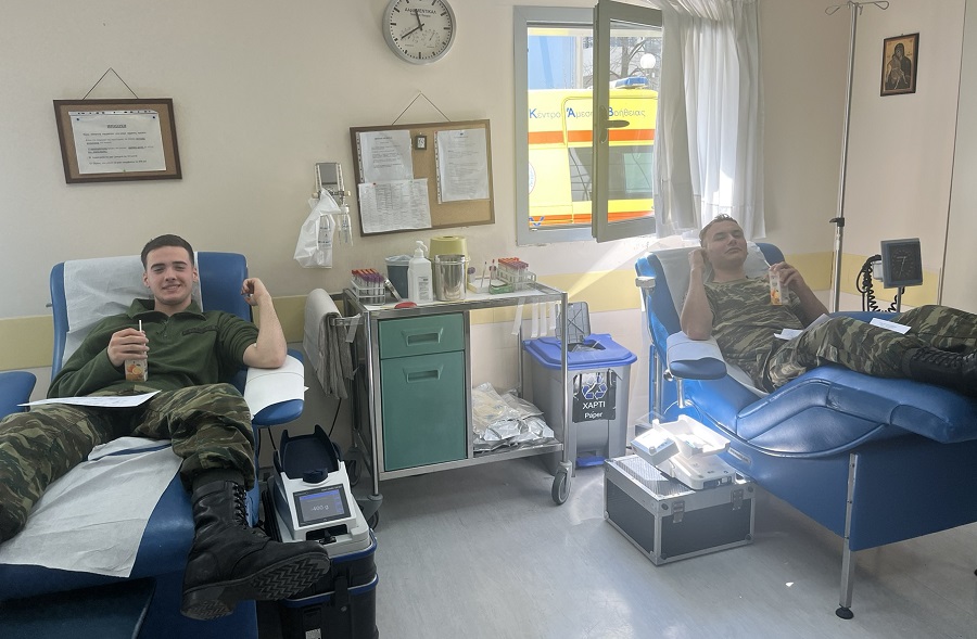 Μαζική η ανοιξιάτικη αιμοδοσία του Συνδέσμου Αποστράτων Αξκων ΤΧ Σώματος (ΣΑΑΤΧΣ)