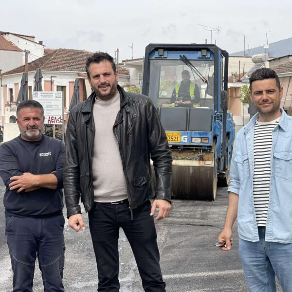Νέα ασφαλτόστρωση στην είσοδο του Τυρνάβου – Παρέμβαση σε κομβικό σημείο της πόλης