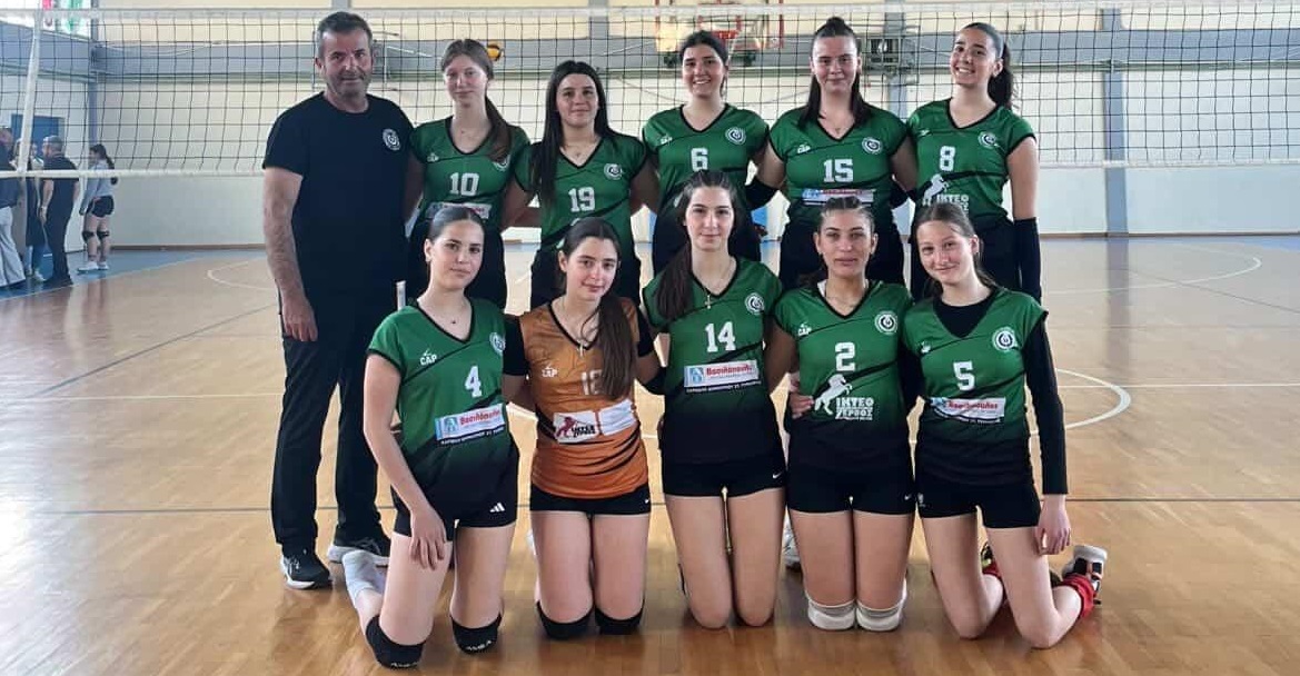 Στις 16 του πρωταθλήματος παγκορασίδων βόλεϊ η ομάδα του Γυμναστικού Συλλόγου Τυρνάβου