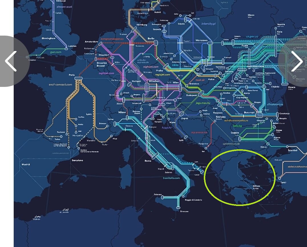 Από τη Σκωτία μέχρι τη Σικελία με τρένο – η Ελλάδα η μεγάλη απούσα της ευρωπαϊκής σιδηροδρομικής διασύνδεσης