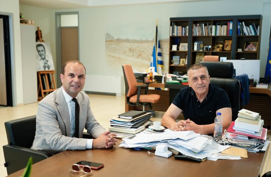 Στον Περιφερειάρχη Δημήτρη Κουρέτα ο νέος ιδιοκτήτης της ΠΑΕ ΑΕΛ Ζήσης Στυλιανός