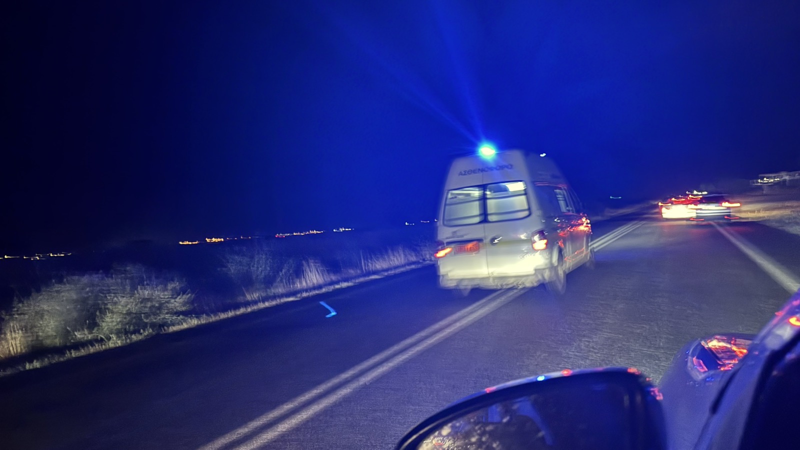Δύο τραυματίες σε καραμπόλα οχημάτων στον κόμβο της Γυρτώνης