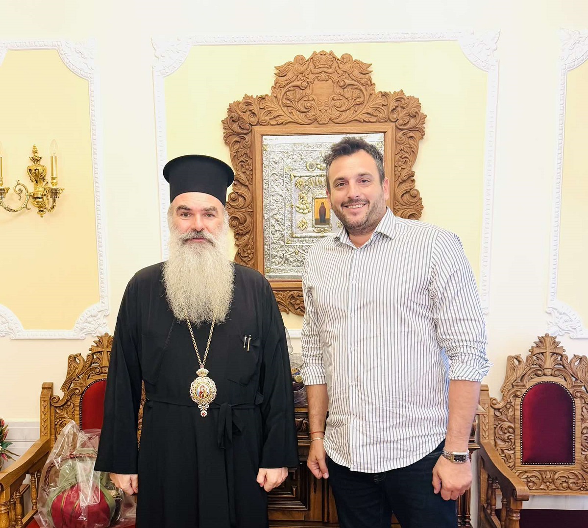 Συνάντηση του Δημάρχου Τυρνάβου με τον Μητροπολίτη Ελασσόνας Χαρίτωνα