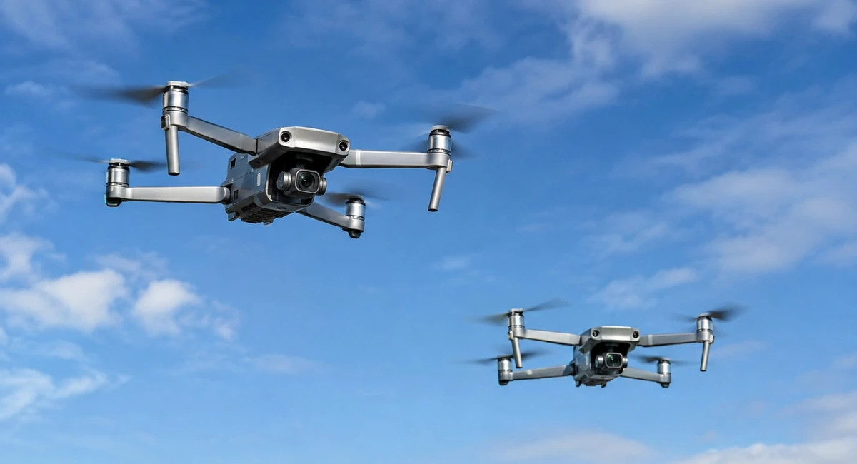 Drones πάνω από γερμανική στρατιωτική βάση με υπόγεια αποθήκη και εγκαταστάσεις Patriot