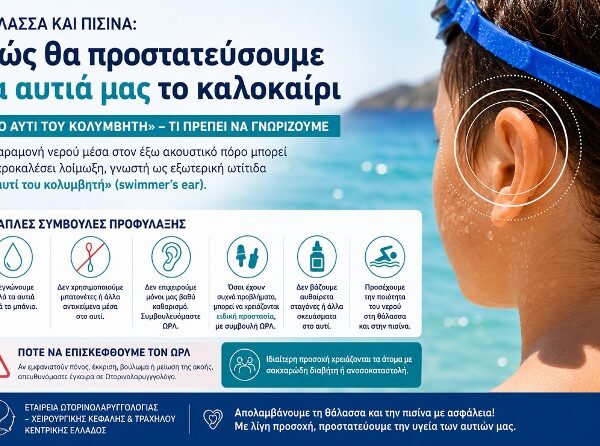 Θάλασσα και πισίνα: Πώς θα προστατεύσουμε τα αυτιά μας το καλοκαίρι