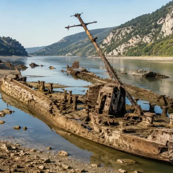 Η στάθμη του Δούναβη έπεσε τόσο χαμηλά, που αναδύθηκαν πλοία του Β΄ Παγκοσμίου Πολέμου