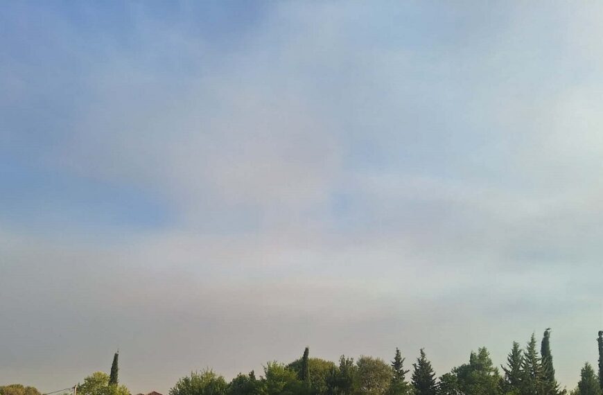 Ορατός ο καπνός από τη Σίβηρη στο νομό Λάρισας – Εντονη και η μυρωδιά του καμένου