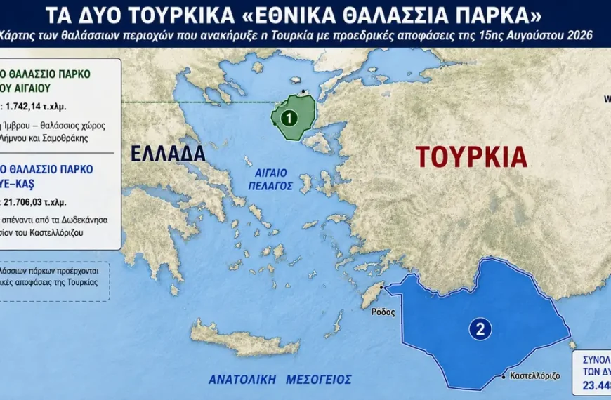 Τουρκικά θαλάσσια πάρκα: Νέα «φωτιά» στο Αιγαίο