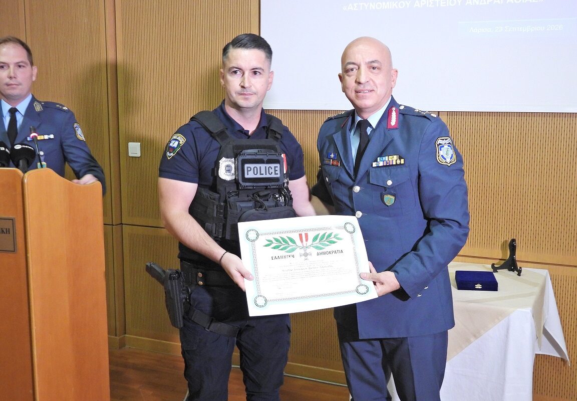 Μετάλλιο «Αστυνομικού Αριστείου Ανδραγαθίας» στον Αρχιφύλακα Παναγιώτη Αναγνώστου