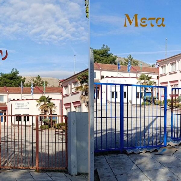 Κοινή εθελοντική δράση στον Τύρναβο για τον καλλωπισμό και την καθαριότητα του 2ου Γυμνασίου