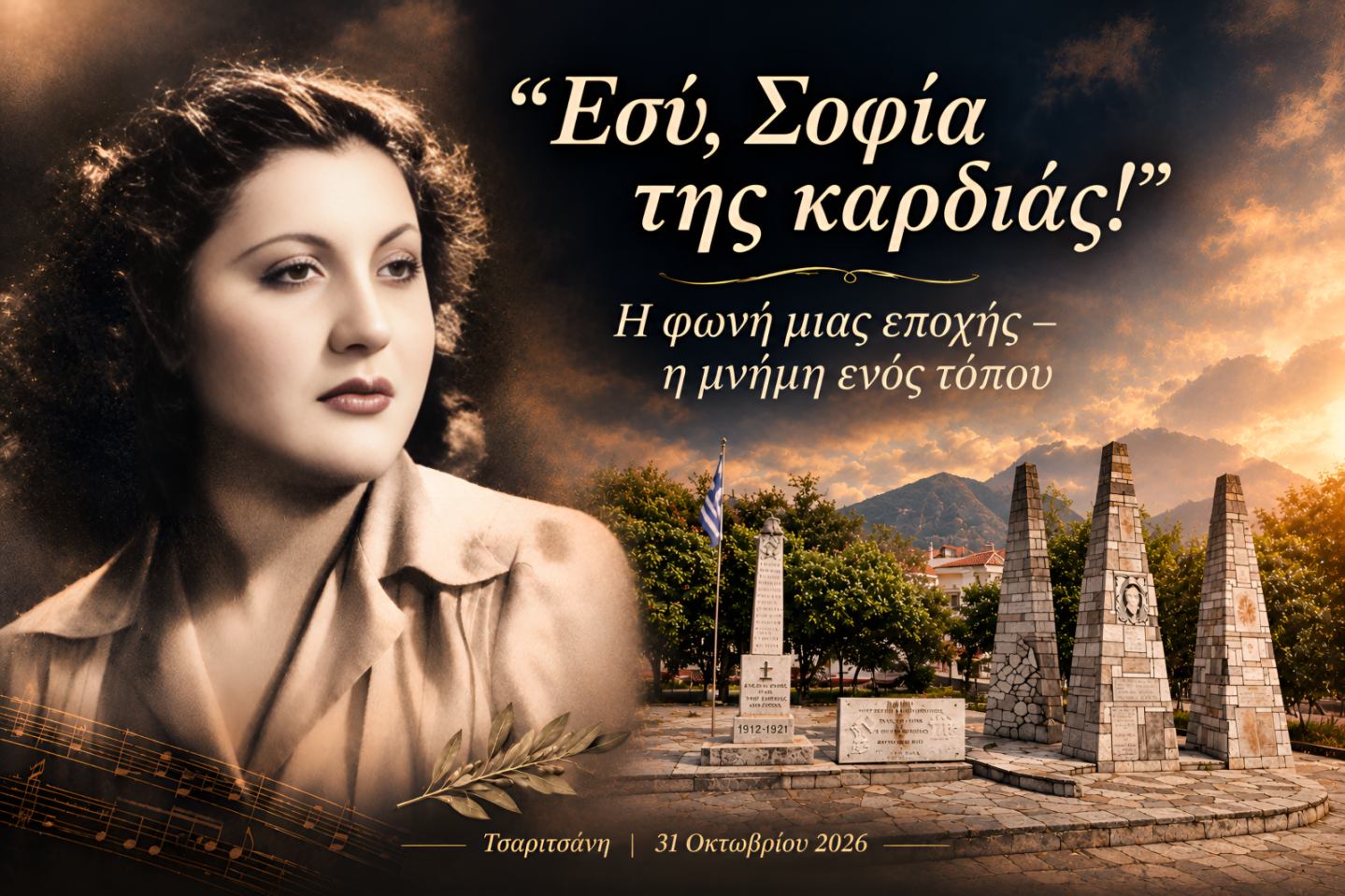 Εκδήλωση- αφιέρωμα στη Σοφία Βέμπο στην Τσαριτσάνη